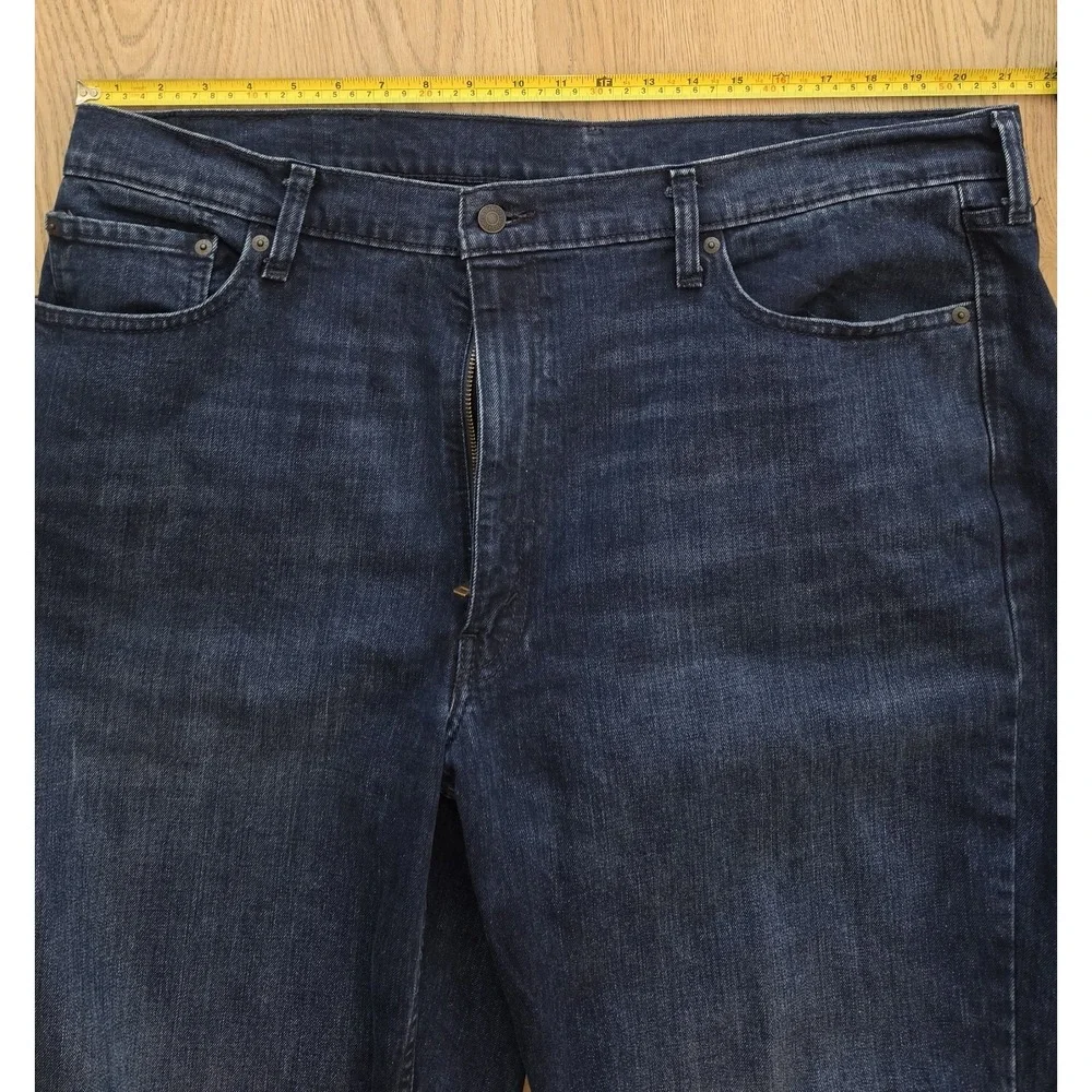 Levi's Relaxed Straight‎ Jeans Dark Blue Denim Dark Wash Cotton Men's